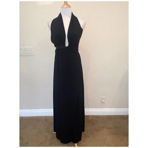 HELLO MOLLY DEDICATED SONG MAXI DRESS BLACK Open Back Size Medium NWT
